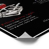 Pick your Poison Skeleton Wedding Cocktails Drink Poster (Ecke)