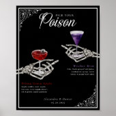 Pick your Poison Skeleton Wedding Cocktails Drink Poster (Vorne)
