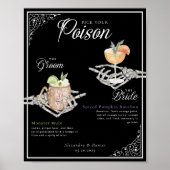 Pick your Poison Skelettbrille & Groom Cocktails Poster (Vorne)