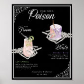 Pick your Poison Skelettbrille & Groom Cocktails Poster (Vorne)