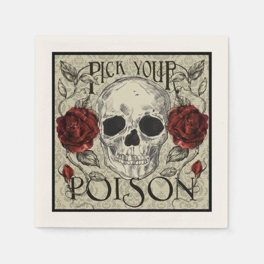 Pick your Poison Skull Napkins Serviette (Vorderseite)