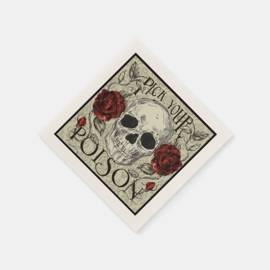Pick your Poison Skull Napkins Serviette (Ecke)