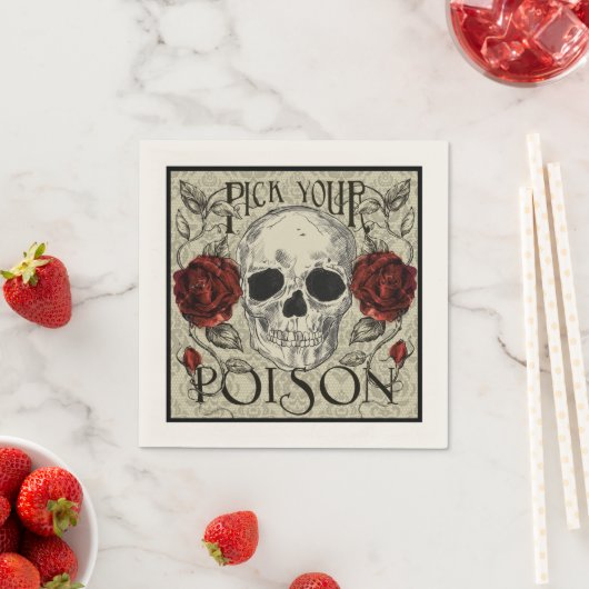Pick your Poison Skull Napkins Serviette (Beispiel)