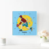 Pickball Quadratische Wanduhr (Zuhause)