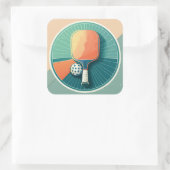 Pickball-Sticker Quadratischer Aufkleber (Tasche)
