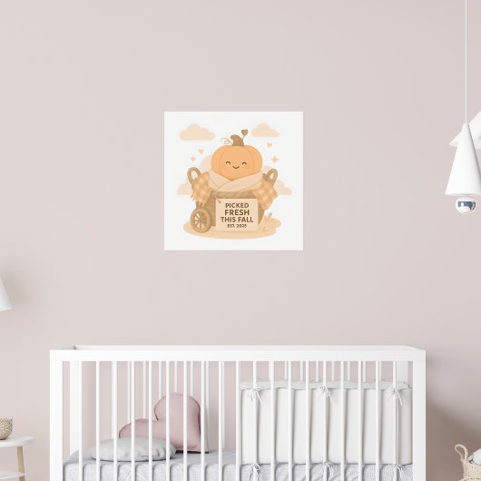 Picked Fresh Fall Pumpkin Cuteness Kawaii Vibes Poster (Kinderzimmer 2)