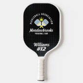 Pickelball Club Logo Benutzerdefiniert Name und Nu Pickleball Schläger (Rückseite)