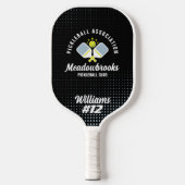 Pickelball Club Logo Benutzerdefiniert Name und Nu Pickleball Schläger (Vorderseite)