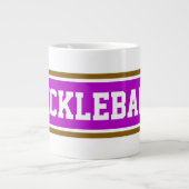 PICKELBALL Spaß Rosa, braun Racing Streifen Jumbo-Tasse (Vorderseite)