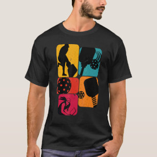 Pickelball Spiel Pickelball Retro Design T-Shirt
