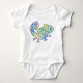 Pickeliger Marcel der Chamäleon-Baby-Bodysuit Baby Strampler (Vorderseite)