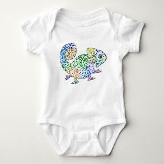 Pickeliger Marcel der Chamäleon-Baby-Bodysuit Baby Strampler (Vorderseite)