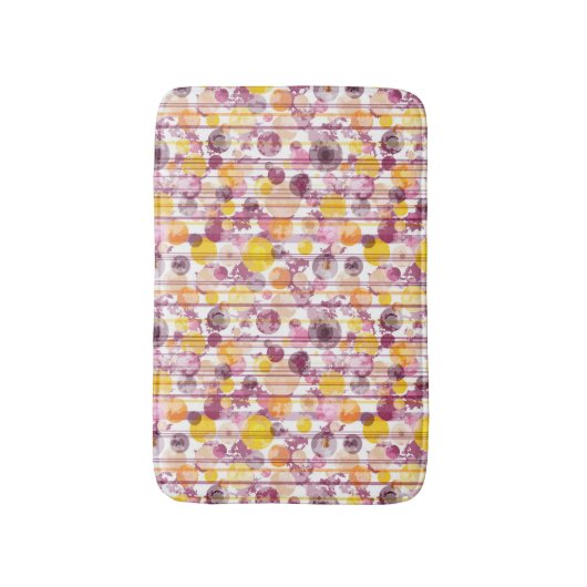 Pickeliges gestreiftes weißes Muster Badematte (Vorderseite Vertikal)