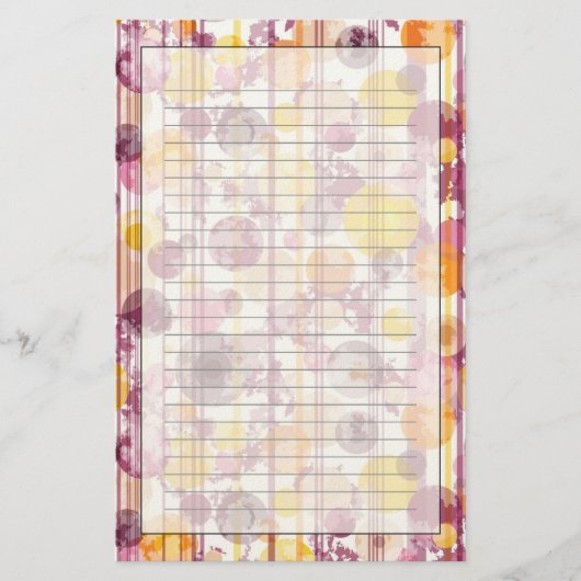 Pickeliges gestreiftes weißes Muster Briefpapier (Vorderseite)