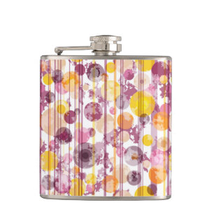 Pickeliges gestreiftes weißes Muster Flachmann