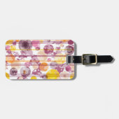 Pickeliges gestreiftes weißes Muster Gepäckanhänger (Vorderseite horizontal)