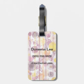 Pickeliges gestreiftes weißes Muster Gepäckanhänger (Rückseite vertikal)