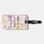 Pickeliges gestreiftes weißes Muster Gepäckanhänger (Rückseite horizontal)