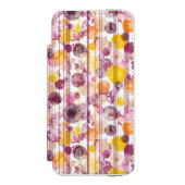 Pickeliges gestreiftes weißes Muster Incipio iPhone Geldbeutel-Hülle (Folio Vorderseite)