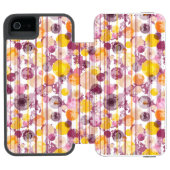 Pickeliges gestreiftes weißes Muster Incipio iPhone Geldbeutel-Hülle (Folio Geöffnet)