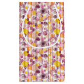 Pickeliges gestreiftes weißes Muster Kleine Geschenktüte (Rückseite)