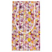 Pickeliges gestreiftes weißes Muster Kleine Geschenktüte (Vorderseite)