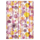 Pickeliges gestreiftes weißes Muster Klemmbrett (Rückseite)