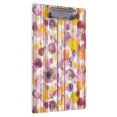 Pickeliges gestreiftes weißes Muster Klemmbrett (Rechts)