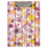 Pickeliges gestreiftes weißes Muster Klemmbrett (Vorderseite)