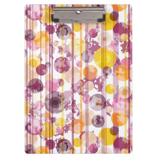 Pickeliges gestreiftes weißes Muster Klemmbrett (Vorderseite)