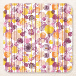 Pickeliges gestreiftes weißes Muster Rechteckiger Pappuntersetzer