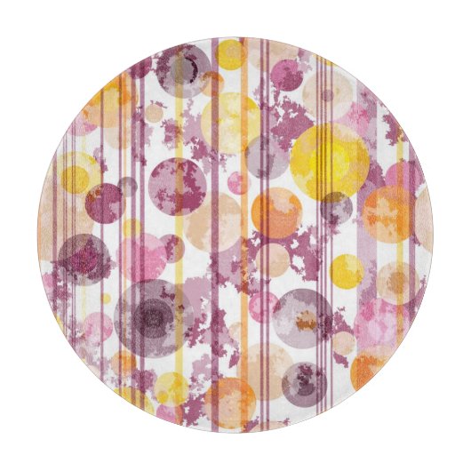 Pickeliges gestreiftes weißes Muster Schneidebrett (Vorderseite)