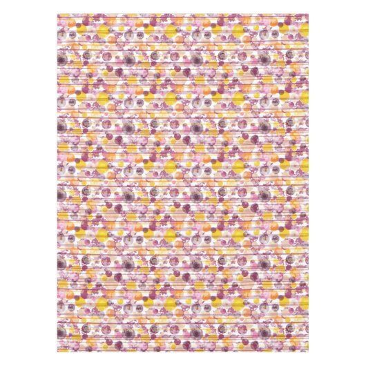 Pickeliges gestreiftes weißes Muster Tischdecke (Vorderseite)