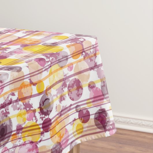 Pickeliges gestreiftes weißes Muster Tischdecke (Beispiel)