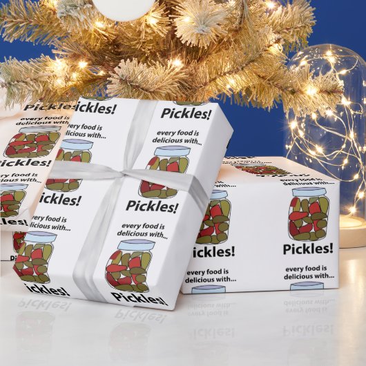 Pickeln Jedes Essen ist köstlich mit Pickles Geschenkpapier (Feiertage)
