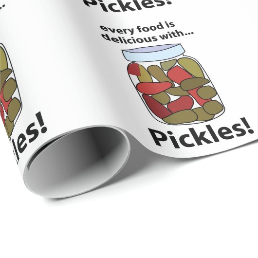 Pickeln Jedes Essen ist köstlich mit Pickles Geschenkpapier (Rolleneckpunkt)
