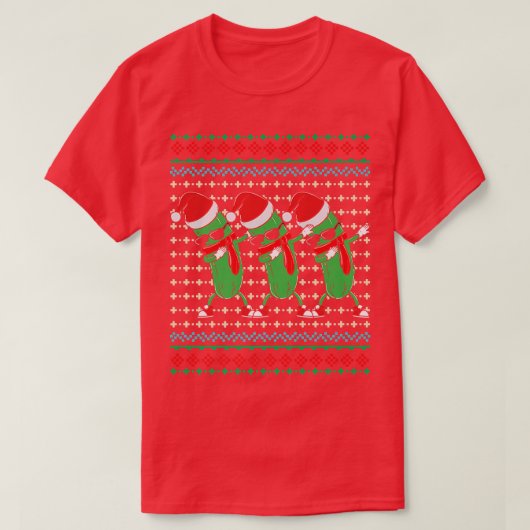 Pickeln mit Weihnachtsmannmütze - Vegane Weihnacht T-Shirt (Design vorne)