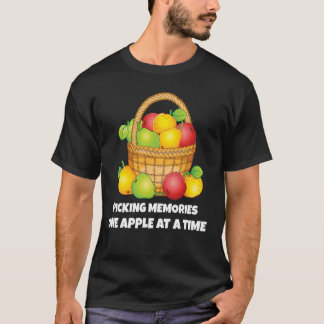Picken von Erinnerungen Nostalgische Apfelpflücken T-Shirt