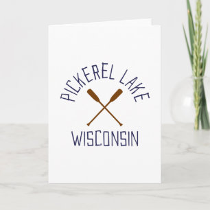 Pickerel Lake Wisconsin Outdoor-Vintage  Karte