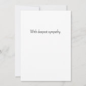 Picket Fence with Flowers Sympathy Karte (Rückseite)