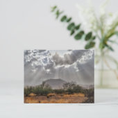 Picketpost Berg mit Sonnenstrahlen Postkarte (Stehend Vorderseite)