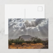 Picketpost Berg mit Sonnenstrahlen Postkarte (Vorne/Hinten)