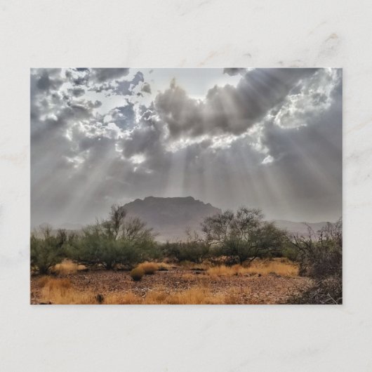 Picketpost Berg mit Sonnenstrahlen Postkarte (Vorderseite)