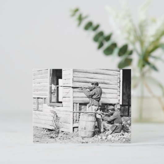 Picketstation der farbigen Truppen Niederländische Postkarte (Stehend Vorderseite)