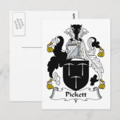 Pickett Familienwappen Postkarte (Vorne/Hinten)