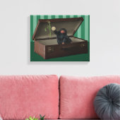Pickett & Teddy in Briefcase Leinwanddruck (Insitu (Wohnzimmer))