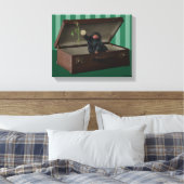 Pickett & Teddy in Briefcase Leinwanddruck (Insitu (Schlafzimmer))