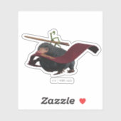 Pickett & Teddy mit Wand und Krawatte Aufkleber (Blatt)