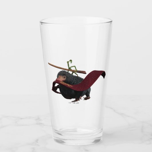 Pickett & Teddy mit Wand und Krawatte Glas (Vorderseite)