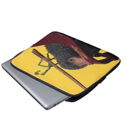 Pickett & Teddy mit Wand und Krawatte Laptopschutzhülle (Vorne Knopf)